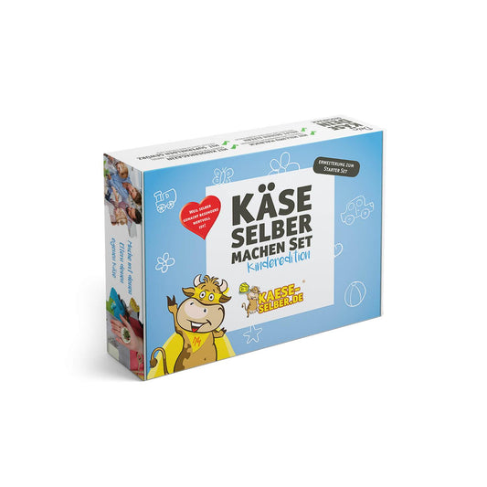 Käse selber machen Set Kinderedition - BLAU (Erweiterungsset)