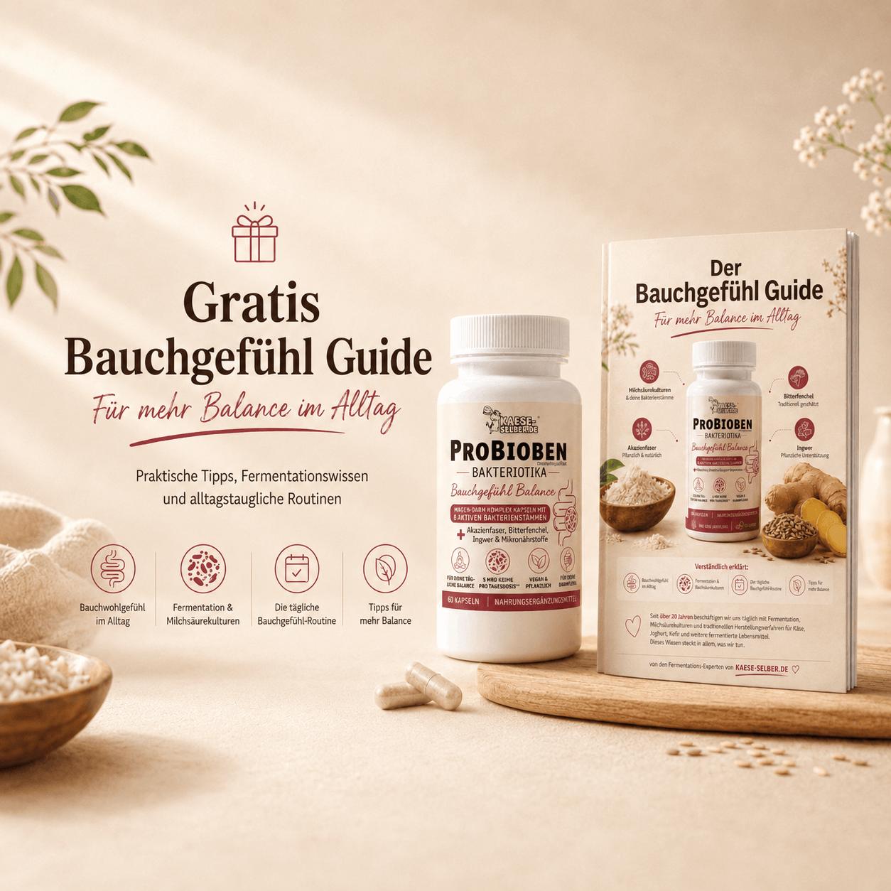 PROBIOBEN Bakteriotika Bauchgefühl Balance Kapseln mit 8 Bakterienstämmen und Mikronährstoffen