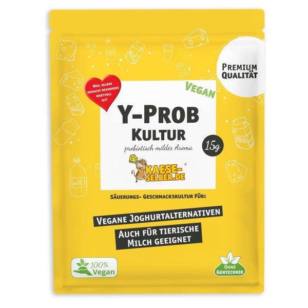 Y-PROB Vegan Jogurdkultur - probiotischer Jogurd mildes Aroma
